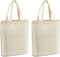 Veyist 2 Pcs Reusable Large Canvas Tote Bags, Blank Multi-purpose Canvas Bags, Suitable for DIY Project, Grocery, Shopping....