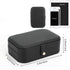 Small Jewelry Box Necklace Ring Storage Organizer Mini Jewelry case Double Layer Travel Jewelry Organizer for Women Girls Gift/Black...