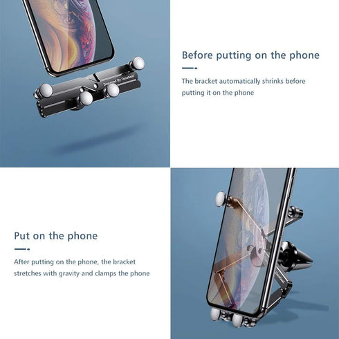 OATSBASF Car Phone Holder Mount 2023 Upgrade Gravity Car Phone Mount, Hands Free Phone Holder, Gravity Air Vent Car Mount, Suitable for Mobile Pho...