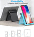 Cell Phone Stand Holder, Cellphone Holder Adjustable Desktop Phone Stand for Desk, Foldable Phone Cradle Dock Mobile Stand for iPhone iPad Tablet ...