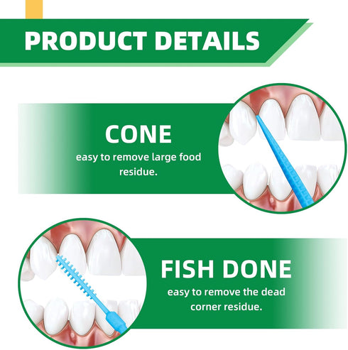 2280Pcs Double Head Plastic Toothpick Dental Floss Interdenta Brush Teeth Stick Oral Care Tooth Picks for Teeth Cleaning...