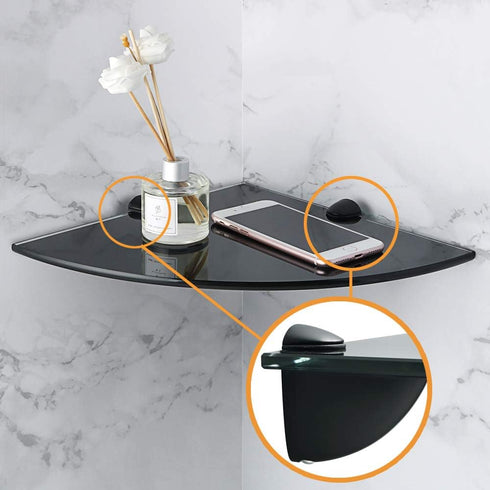 Alise 2 Pcs Adjustable Brackets Board/Glass Floating Shelf Brackets Wall Mount Shelves Support Holder Accessories,BL007B-2P Black Finish...