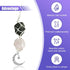 Hanging Car Charm, Crystal Car Hanging Ornament, Car Interior Rear View Mirror Charm, Dangling Moon & Healing Crystal Accessories, Handmade Car Re...