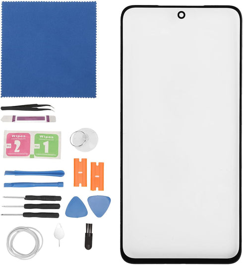 Screen Replacement for Galaxy S21 FE 5G G990 Series, Front Outer Lens Glass Screen Replacement, Full Set of Professional Repair Kits...