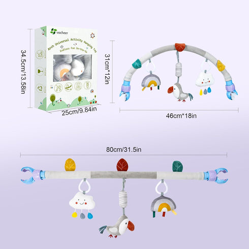 vocheer Travel Arch Stroller Toys, Car Seat Toys for Babies 0-6 Months Infant Crib Accessory & Pram Bouncers, Mobile for Bassinet, Girls/Boys 0-12...
