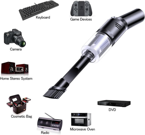 Portable Mini Car Vacuum Cleaner, High Power Cordless(400g) Handheld Rechargeable Vacuum Cleaner for Desk V06...
