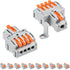10pcs Electrical Wire Connectors, DIY Butt Terminal Connectors for 4 Circuit Inline Splices (1 in 4 Out)...
