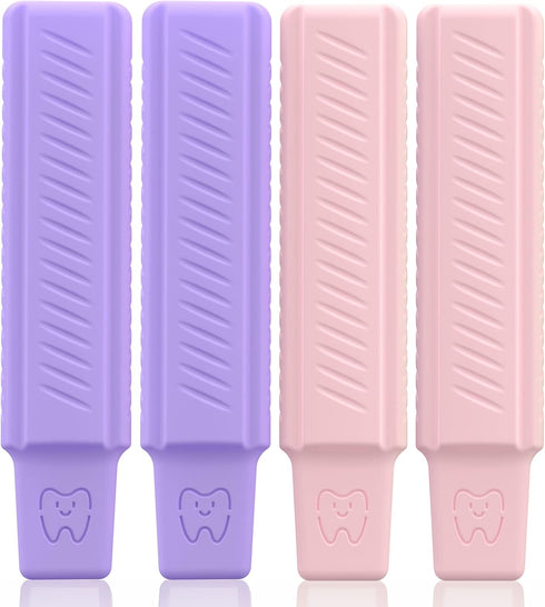 HEMILAB® 4 Pack Aligner Chewies, Handheld Cute Aligner Chompers, Compatible with Invisalign Braces, Aligners, Retainers...