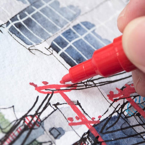 8 Paint Markers, 3M Fine Posca Markers with Reversible Tips, Acrylic Paint Pens for Art Supplies, Fabric Paint...