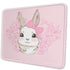 Cute Rabbit Non-Slip Rubber Round Mouse Pad,Gray Cute Rabbit Design Square Mouse Pad Home Office Computer...