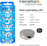 3 Renata 394 Button Cell Watch Batteries...