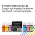 Chefmaster - Neon Airbrush Kit - Airbrush Food Coloring - 6 Pack - Highly-Pigmented, Vibrant Colors, Works With Any Airbrush Tool, Fade-Resistant ...