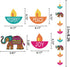 Happy Diwali Party Hanging Decoration Supplies - Festival of Lights Doorway Curtain Party Hanging Decor(12PCS)...