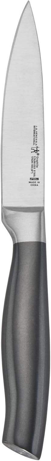 HENCKELS Graphite Razor-Sharp 4-inch Paring Knife, German Engineered Informed by 100+ Years of Mastery, Gray...