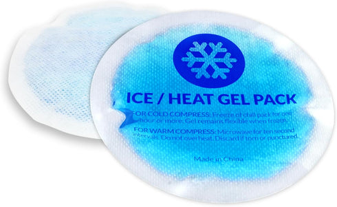 EverOne Round Reusable Gel Ice Pack with Cloth Backing for Hot & Cold Therapeutic Use, First Aid, Injuries, Breastfeeding, 5 Count...
