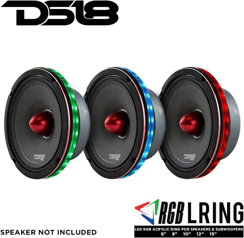 DS18 LRING6 LED Speaker Ring Waterproof 6.5-Inch - Millions of Colors with RGB Module, One Color Without...