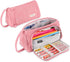 iSuperb Big Capacity Pencil Case Corduroy Large Pencil Pouch Portable Pen Bag Zipper Organizer Makeup Cosmetic Bags for Women Office...
