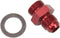 Edelbrock 8087 Blue Anodized Aluminum Carburetor Inlet Fitting , Red...