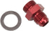 Edelbrock 8087 Blue Anodized Aluminum Carburetor Inlet Fitting , Red...