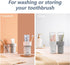 Portable Travel Toothbrush Case, Covered Toothbrush Cup Holders, Toothbrush and Toothpaste Travel Case, Toothbrush Storage Organizer Container for...
