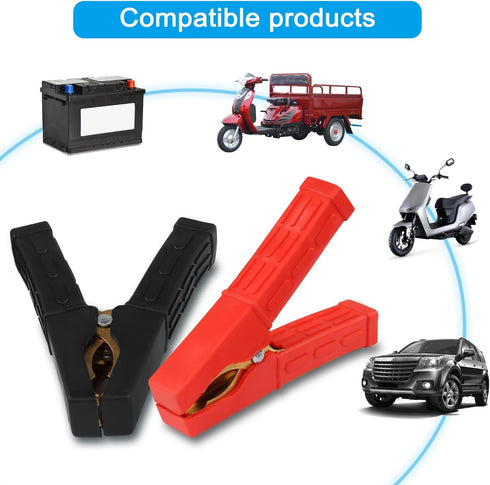 100A-500A Battery Jumper Clamps?Heavy-Duty Insulated Alligator Clips,Battery Crocodile Clamp,Automotive Replacement Booster Cable Clamps,for Car B...