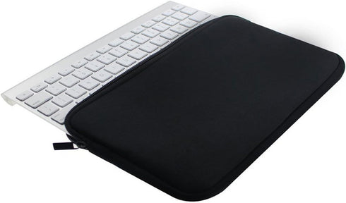Wanty Black Color Neoprene New Portable Zipper Carry Case Cover Sleeve Skins Pouch Bags for Logitech Easy-Switch K810 / K811 and Apple MC184LL/B M...