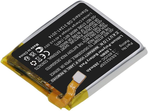 260mAh LSS352325P Battery Replacement Compatible with Fitbit Versa 3 Fitness Smartwatch FB511...