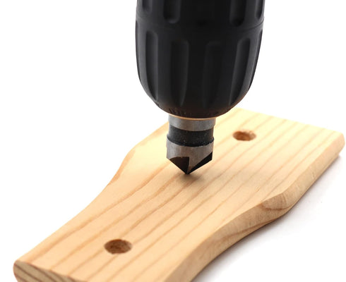 Chiloskit 5pc 5 Flutes 82 Degree Chamfer Countersink Deburring Drill Bit Set Crosshole Cutting Metal Tool Kit for Wood Metal Plastic, WoodWorking ...