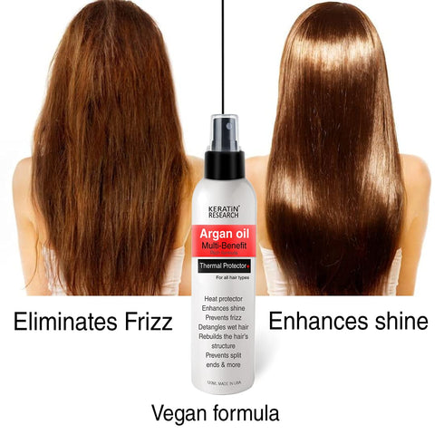 Thermal Heat Protector Hair Spray Enhances shine, Eliminates Frizz, Detangles Hair, protects hair from High heat, Ease on Styling prevents split e...