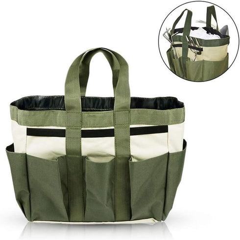 Gardening Tote Bag Garden Tool Bag with 9 Pockets Garden Tote Organizer Bag Gardening Tool Kit Holder Oxford Bag Gardening Tools Storage Organizer...