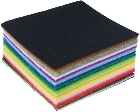 42pcs Felt Fabric Sheet 4"x4" Assorted Color DIY Craft Squares Nonwoven 1mm Thick...