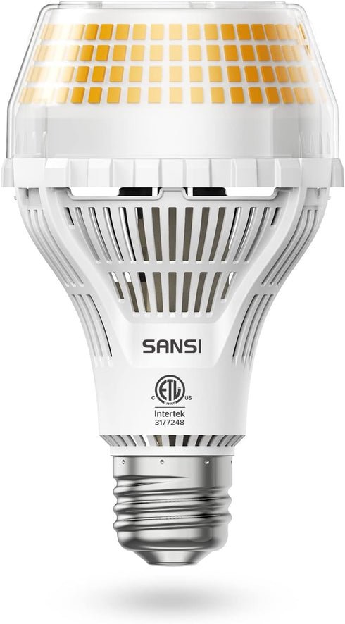 SANSI Upgraded 300W Equivalent LED Light Bulb, 5000 Lumens A21 Non-dimmable LED Bulb with E26 Base, 30W Power 3000K Warm White Bright Light Bulb f...