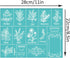 OLYCRAFT 11x8.6 Inch 2Pcs Self-Adhesive Silk Screen Printing Stencil Plants Pattern Mesh Transfers Stencil Herbs Flowerpot Tag Silk Screen Stencil...