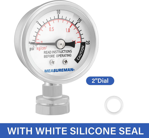 MEASUREMAN Stainless Steel Pressure Cooker Gauge_All Series (Accessory, Pressure Gauge - Fits 37 Quart)...