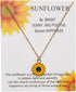 Sunflower Necklace Birthday Christmas Gifts for Niece Daughter Sunflower Necklaces for Women Inspirational Sunflower Pendant Necklace Gifts with M...