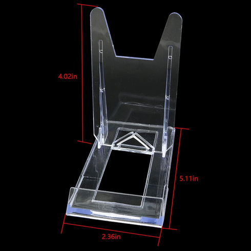 Acrylic Plate Stands FMHXG 3PCS Two Part Adjustable Clear Acrylic Plastic Display Stand Easel, Plastic Display Holders...