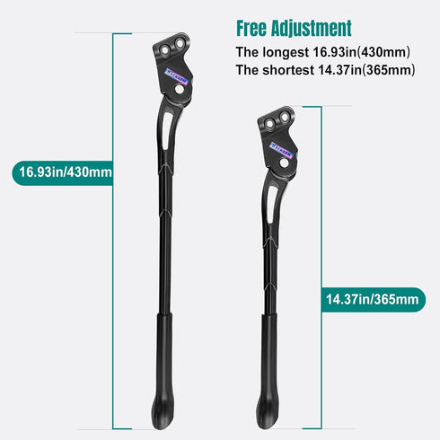 Bike Kickstand, 18mm Bicycle Kickstands for Mountain Bike, Rear Mount Bike Kick Stand Fit 24inch 27.5in 29" Adult Bike, Mountain Bike Kickstand Su...