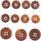 YaHoGa 11 Pieces Light Brown Horn Buttons Set for Blazers Suits Coats 15mm 20mm Real Buffalo Horn Blazer Buttons Suit Buttons for Men (Light Brown...