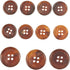 YaHoGa 11 Pieces Light Brown Horn Buttons Set for Blazers Suits Coats 15mm 20mm Real Buffalo Horn Blazer Buttons Suit Buttons for Men (Light Brown...