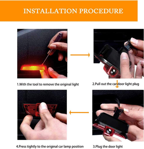 Car Led Door Logo Light Ground Courtesy Door Light Projector Compatible with C Class W204 C200 2008-2013 C230 C280 2008 C260 C300 2010-2013 Ghost ...
