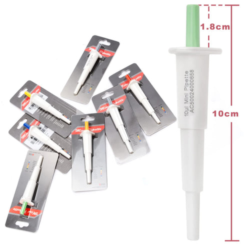 ONiLAB Mini Fixed Volume Pipette Manual Single Channel Pipettor, Laboratory Micro Pipette ?Micropipette Volume 10?l Light Green...