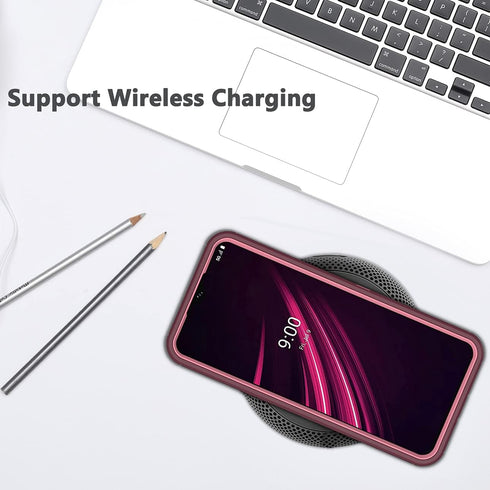 Annymall for T-Mobile Revvl V Plus 5G Case, Full Body Heavy Duty Shockproof Triple Layer with Built in Screen Protector Durable Rugged Protective ...
