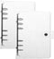 FUKQVOD Pack of 2 Transparent Soft PVC 6-Ring Binder Cover w/Snap Button Closure for 6 Hole Planner Pages Refill Insert (White)...