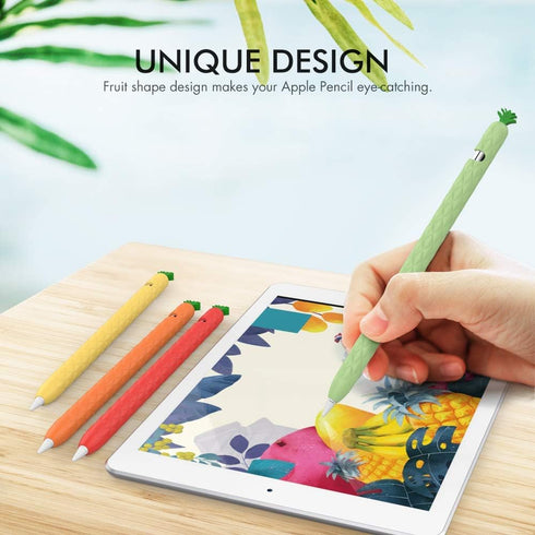AhaStyle iPencil Case Sleeve Cute Fruit Design Silicone Soft Protective Cover Accessories Compatible with Apple Pencil 1st Generation(Avocado Gree...