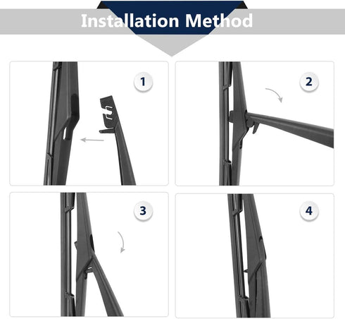 X AUTOHAUX Rear Windshield Wiper Blade Arm Set for Volvo V60 2015-2017 - 310mm 12inch...