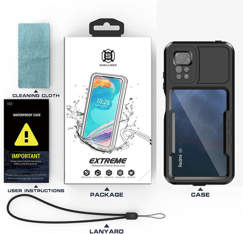 AICase for Redmi Note 11 Pro Case, Waterproof, for Xiaomi Redmi Note 11 Pro 5g Case Clear with Built-in Screen Protector...