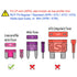 MuHize Low Profile Mini Fuse Kit - 140-Piece Low Profile Blade Fuses(2/3/5/7.5/10/15/20/25/30/35 AMP) with Puller Tool for Car Truck SUV Motorcycl...