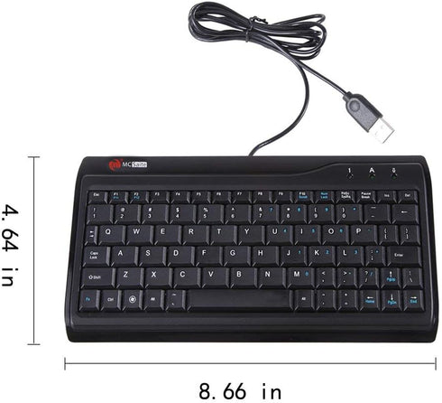 Super Mini Wired Keyboard, MCSaite Full Size 78 Keys Keypad Small Portable Fit with Professional or Industrial Use for Computer Laptop Mac Noteboo...