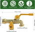 Outdoor Double Taps Water Faucet, Garden Hose Splitter 2 Way, 3/4 inch Wall Mounted Brass Water Tap, Frost-Proof Outside Spigot Replacement with 2...