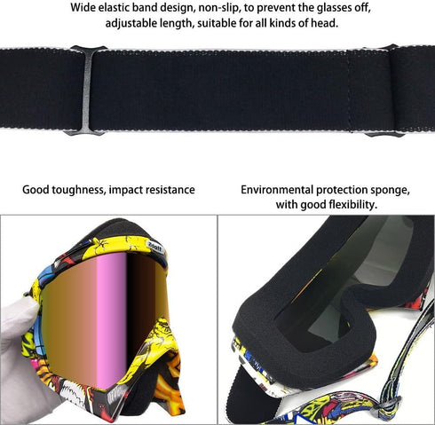 Motocross Goggles Adult Dirtbike ATV Motorcycle Gafas UV Protection Motorbike Ski Snowboard Goggles...